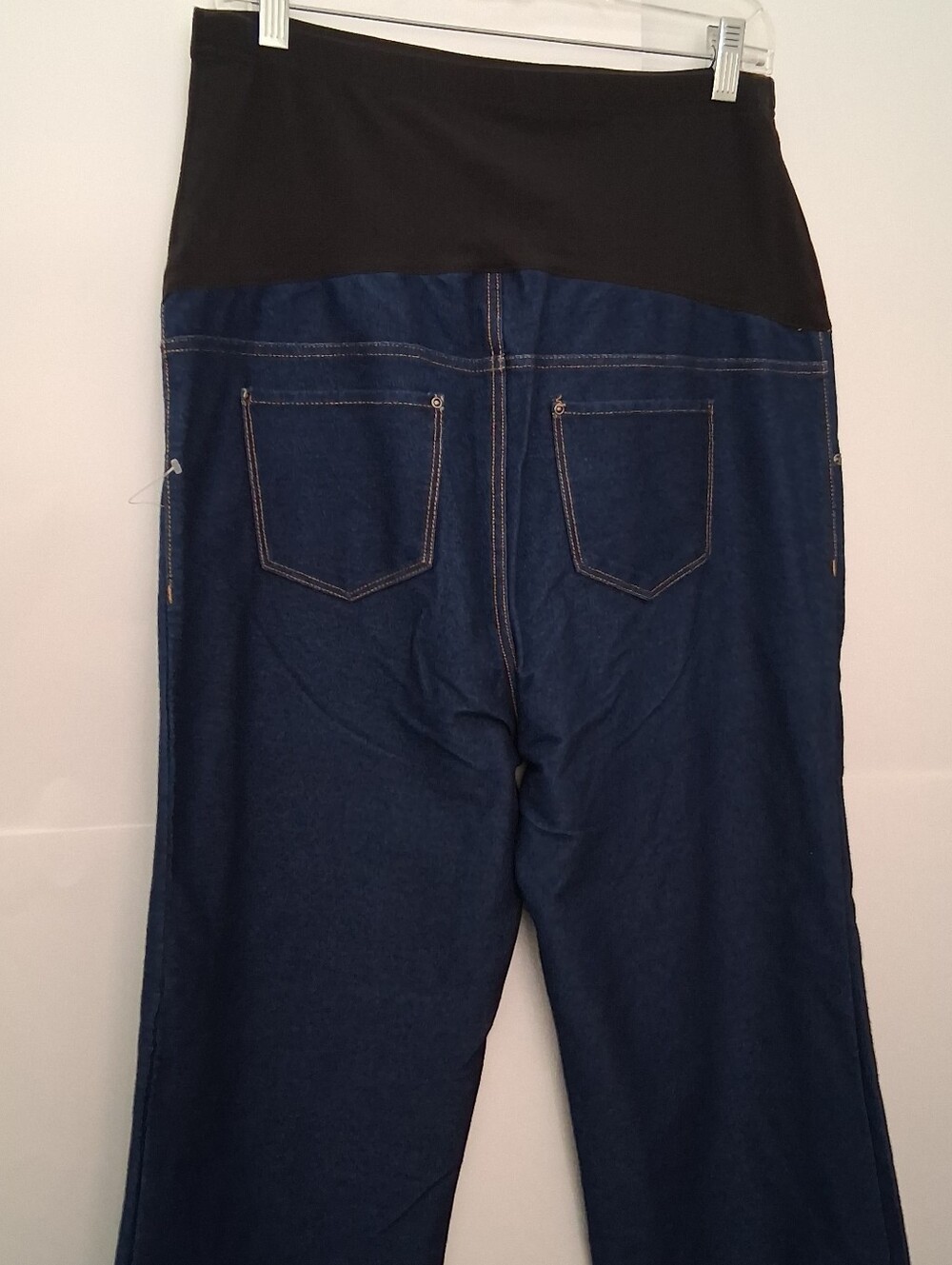 TIME & TRU Dark Blue Straight-Leg Maternity Jeans Size LARGE 12/14 - Picture 2 of 8